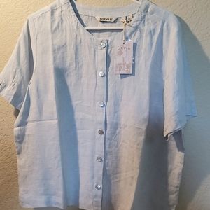 ORVIS NWT women's Linen Blouse - L